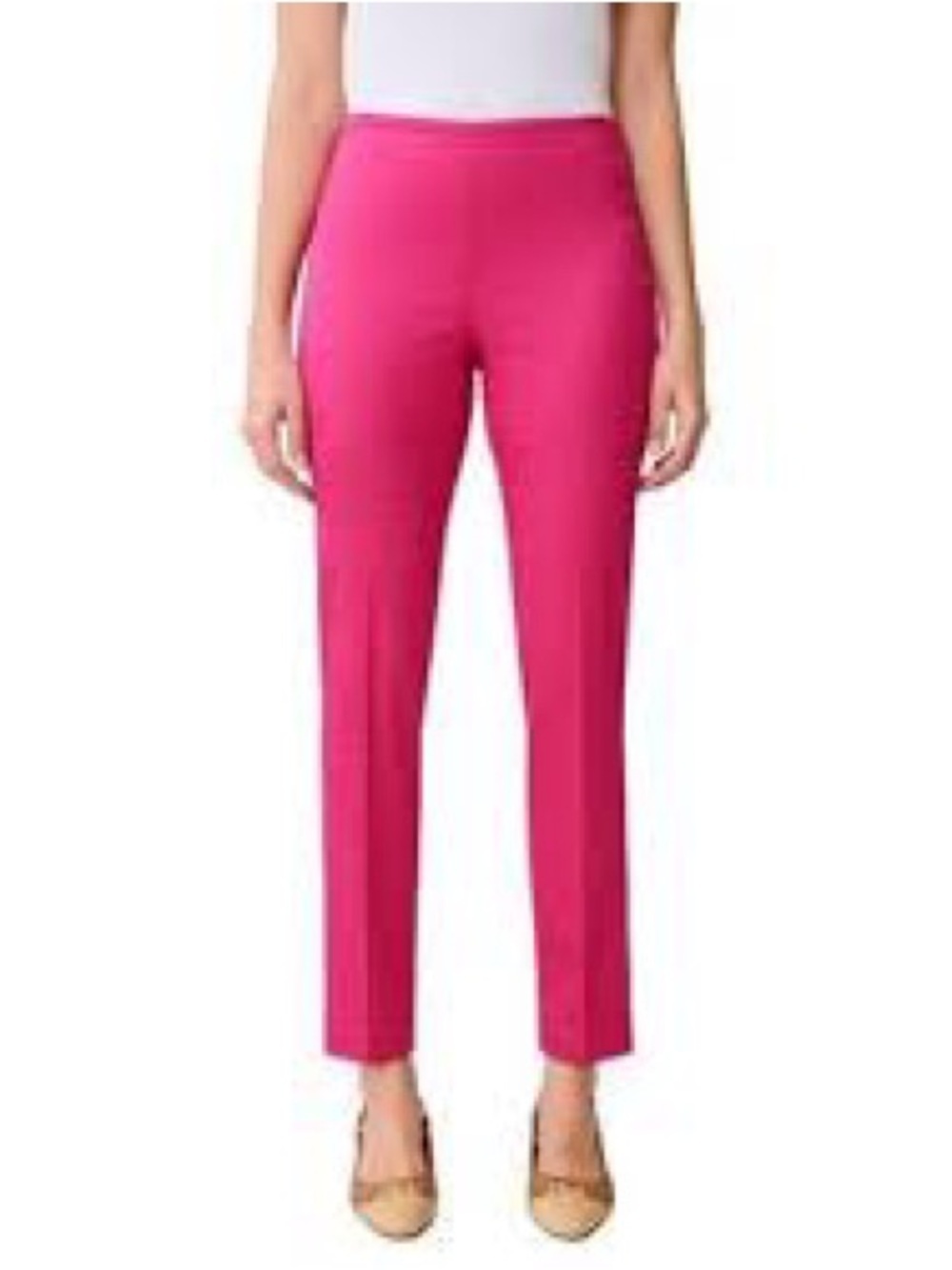J. McLaughlin Slim Ankle Pants in Hot Pink. Size 14